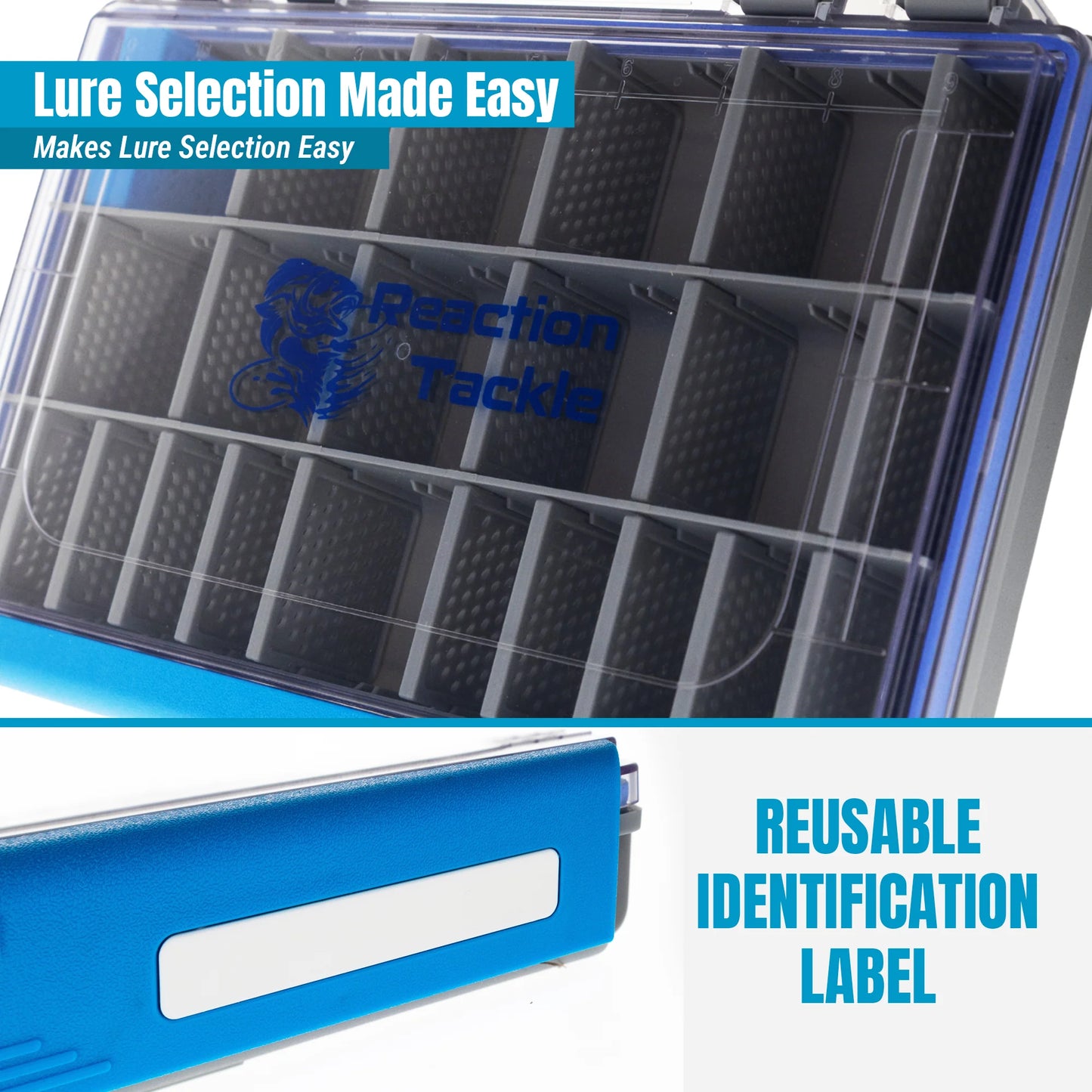 Reaction Tackle Ultra Elite Tackle Tray- Water Resistant with Single Clip Design