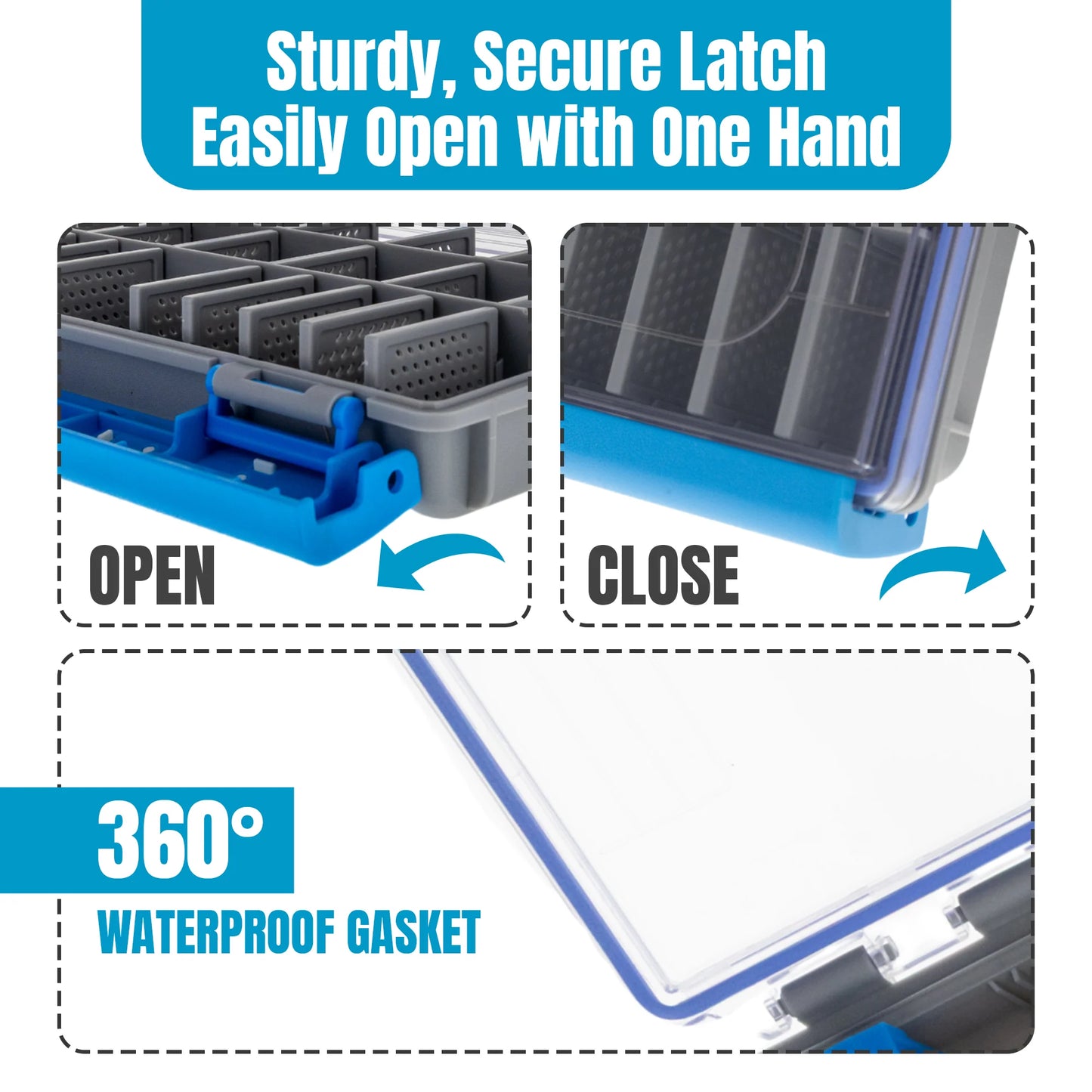 Reaction Tackle Ultra Elite Tackle Tray- Water Resistant with Single Clip Design