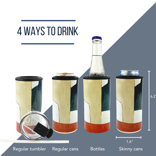 4 in 1 Can Cooler Combo- WHITE