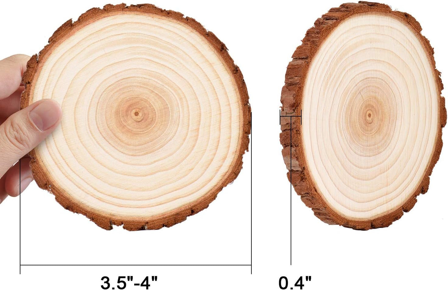 Unfinished Natural Wood Coasters- Set of 5