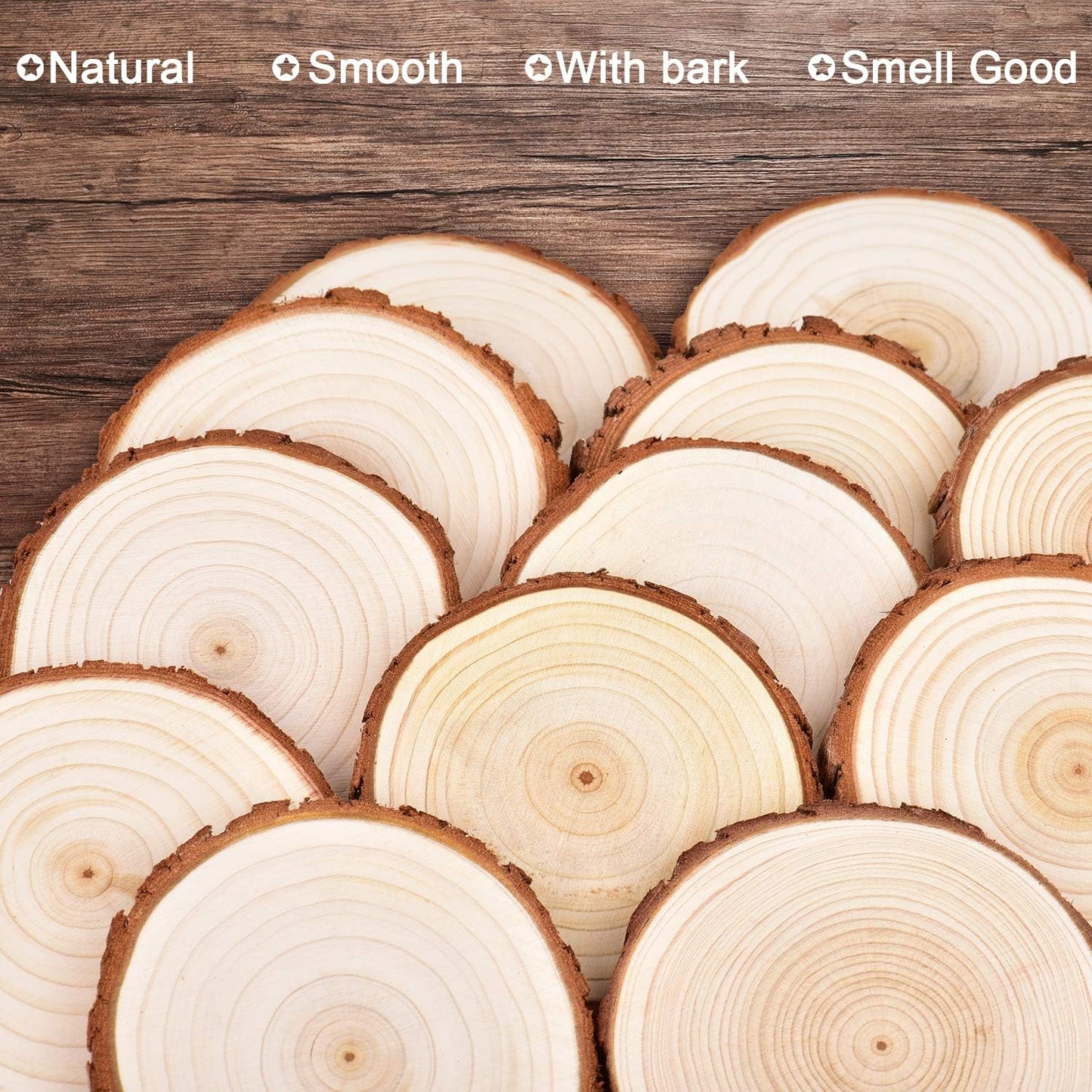 Unfinished Natural Wood Coasters- Set of 5