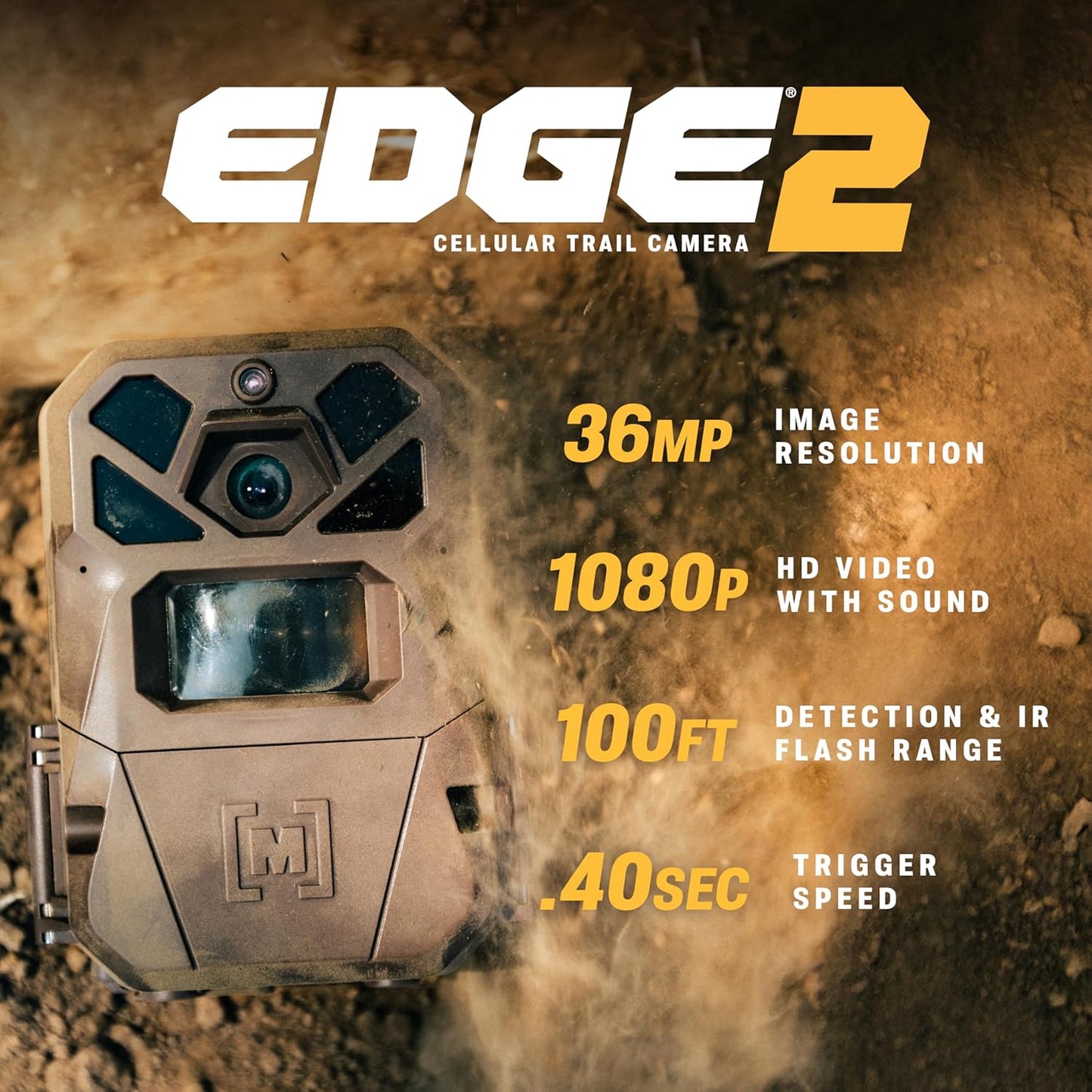 Moultrie Edge 2 Cellular Trail Camera - Auto Connect Nationwide 4G LTE - Pack of 2
