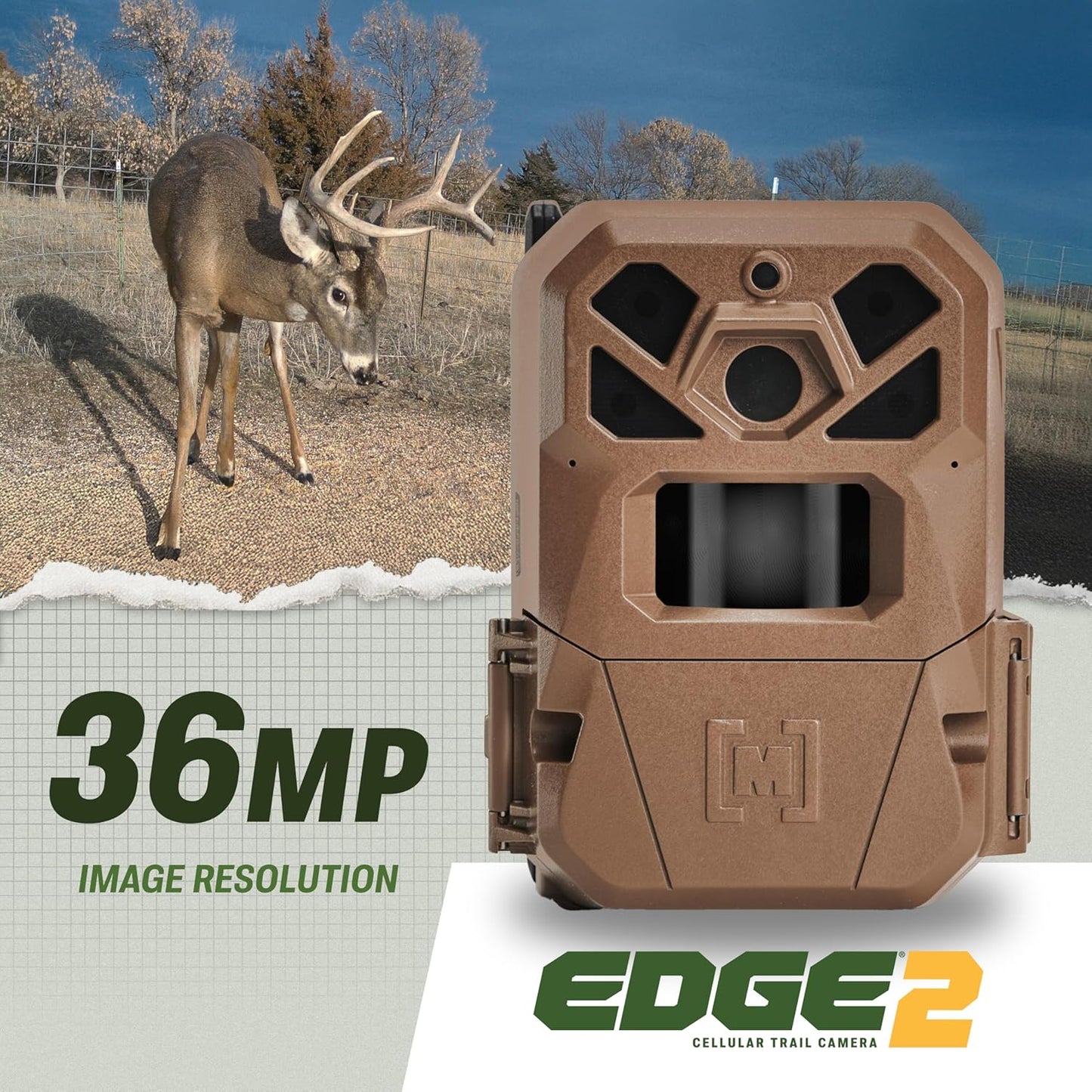 Moultrie Edge 2 Cellular Trail Camera - Auto Connect Nationwide 4G LTE - Pack of 2