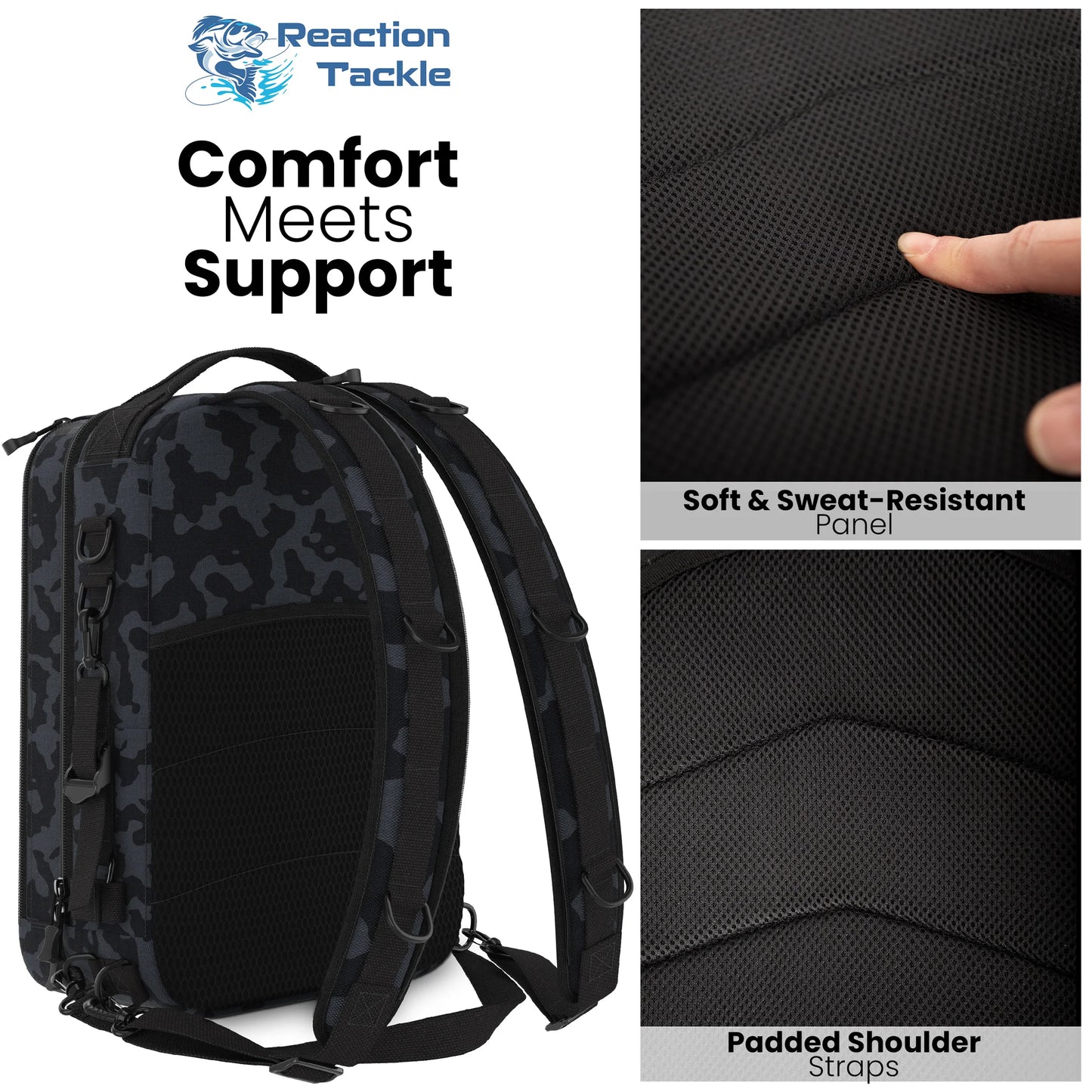 Reaction Tackle Fishing Tackle 2-in-1 Sling Bag/Backpack