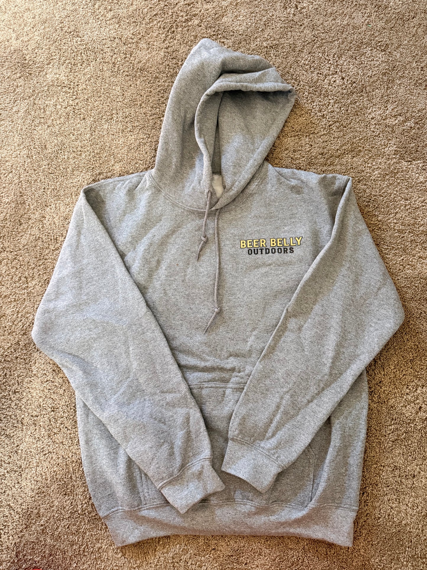 Beer Belly Outdoors Hoodie- Grey