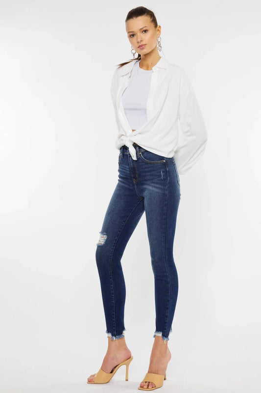 High Rise Ankle Skinny Jeans