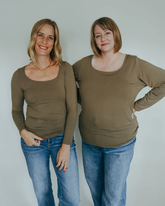 Alyssa Long Sleeve Top Olive