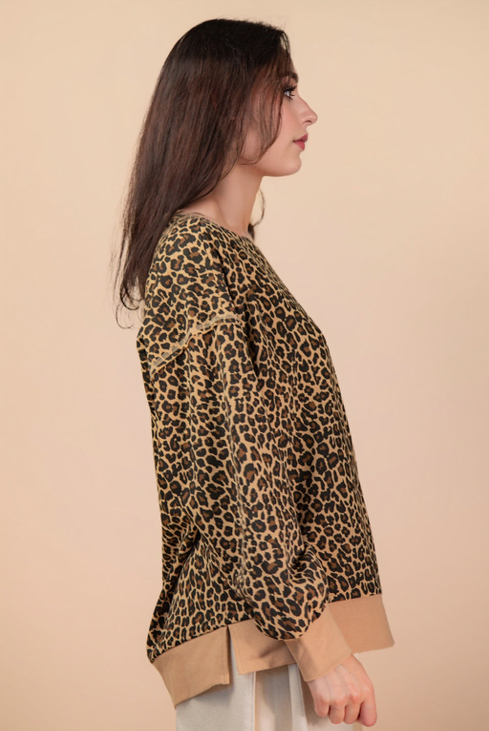Leopard Print Casual Top
