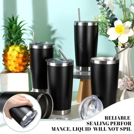 Coffee Mugs- 20 oz Double Wall Insulated Tumbler with Lid