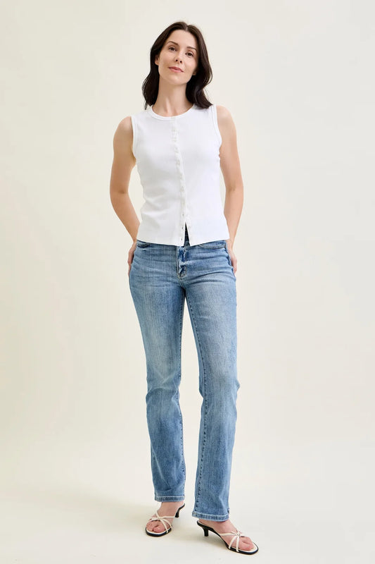 Ashley Mid-Rise Bootcut Jeans