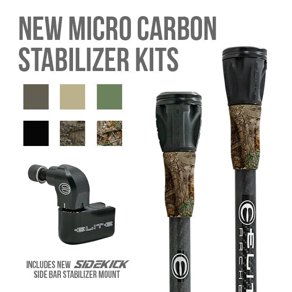 ELITE CARBON MICRO STABILIZER 8"- Black