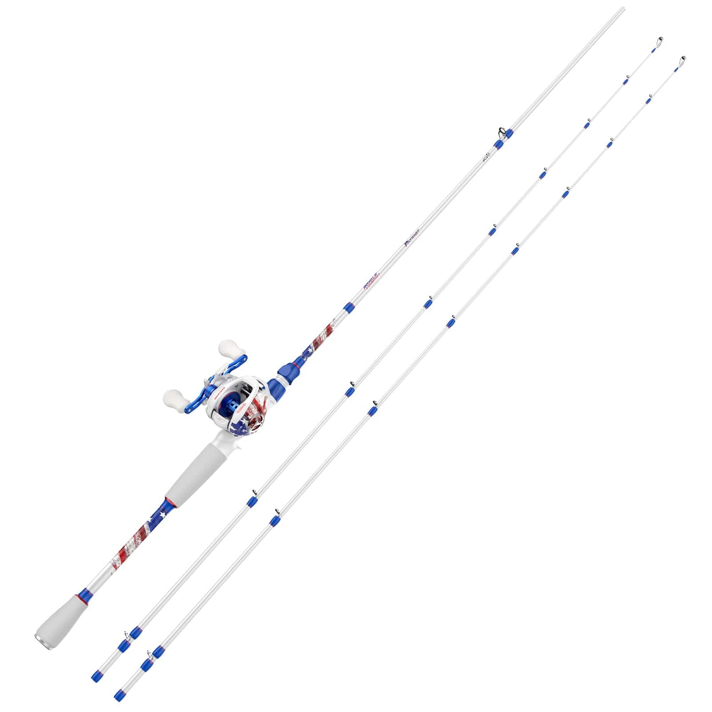 KastKing Royale Legend Patriot Twin-Tip Baitcaster Rod and Reel Combo