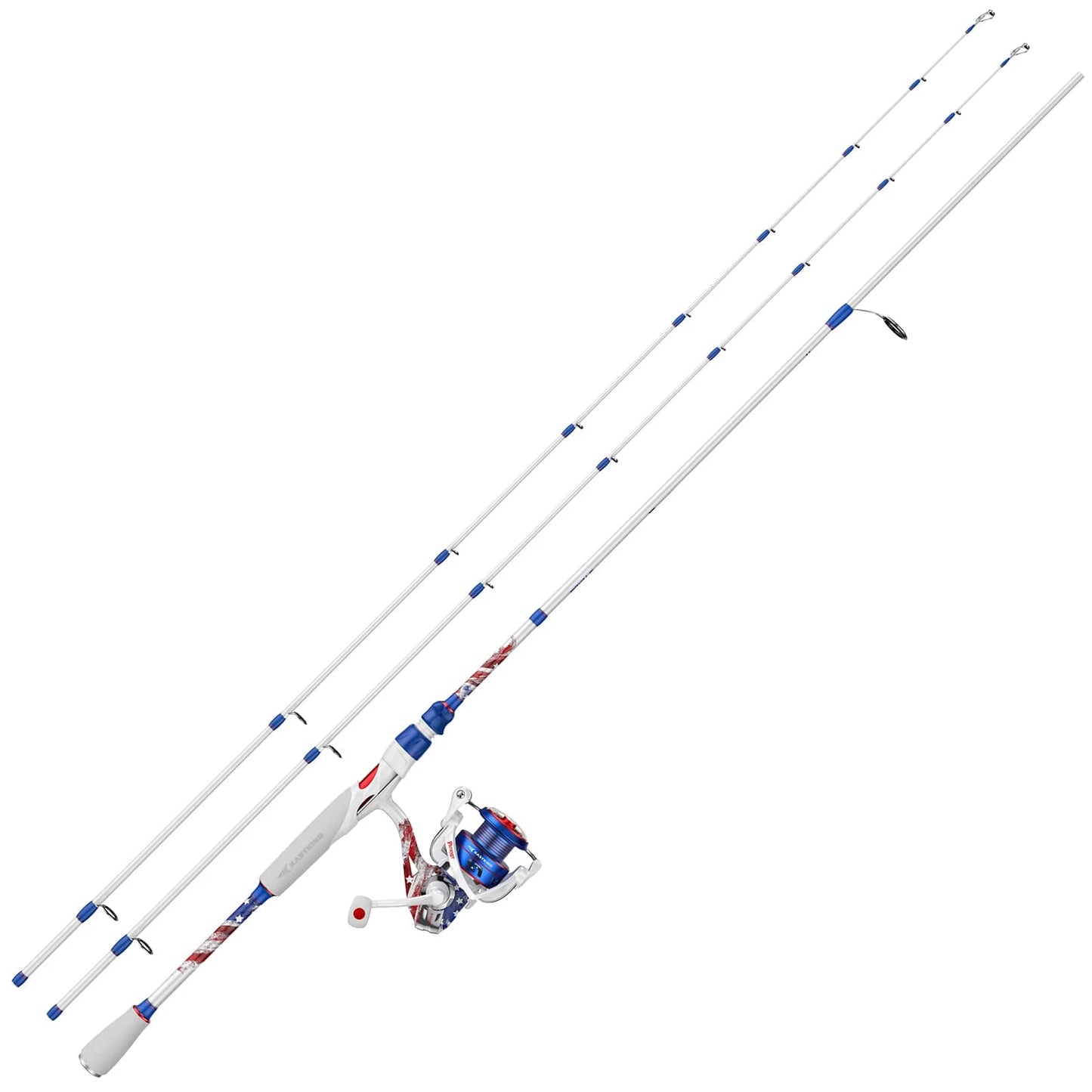 KastKing Royale Legend Patriot Twin-Tip Spinning Rod and Reel Combo
