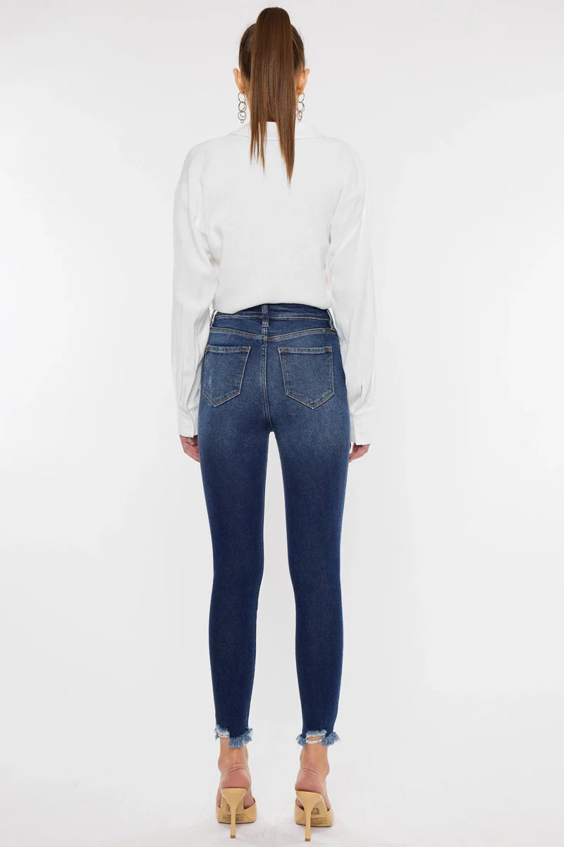 High Rise Ankle Skinny Jeans