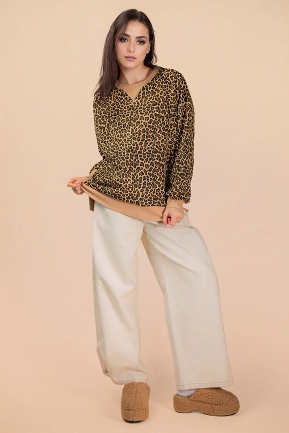 Leopard Print Casual Top