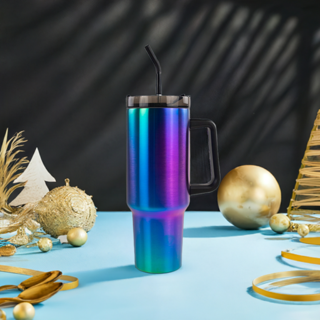 40 OZ Tumbler w/ handle- ELECTROPLATED
