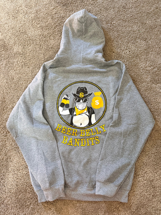 Beer Belly Bandits Hoodies- Grey
